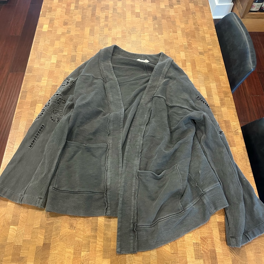 Lucky Brand Cardigan Grey Size Extra Small/Small